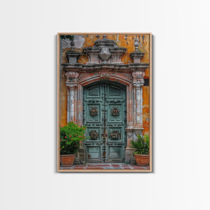 Change34 Colorful Indian Architecture Canvas Print, Traditional Art if India, Photography Print, Indian Wall Art, Living Room Decor