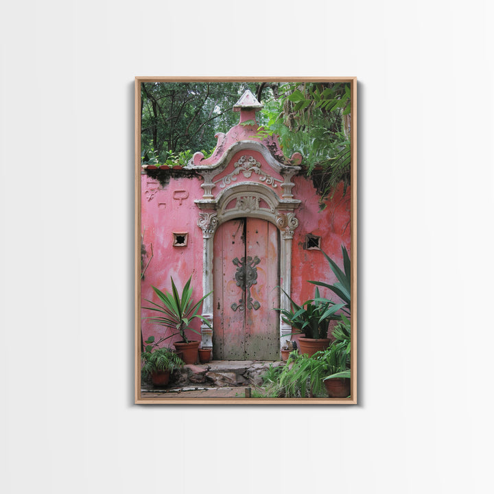 Change675 Architecture Print, 19th Century Architecture Photography, Mexico City Wall Art, Wood Framed Canvas Print