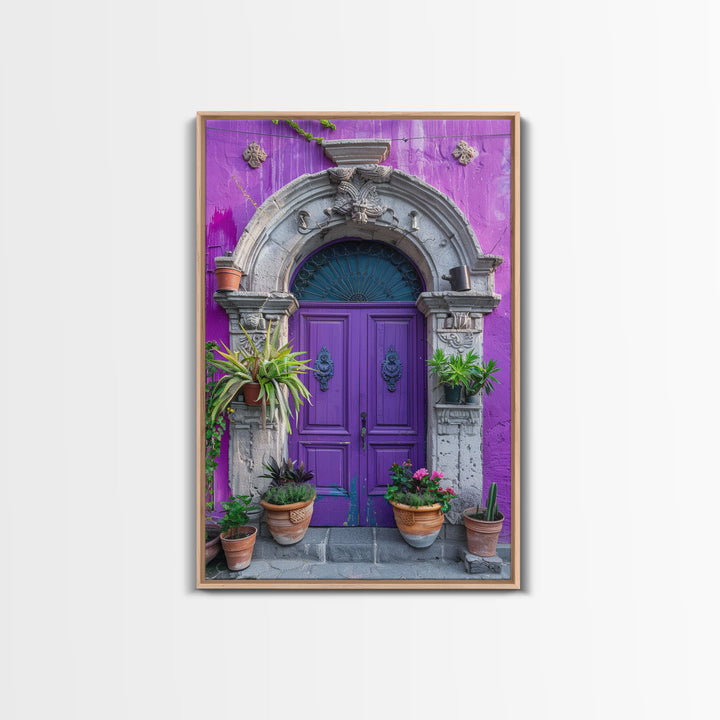 Change45 Architecture Print, 19th Century Architecture Photography, Mexico City Wall Art, Wood Framed Canvas Print
