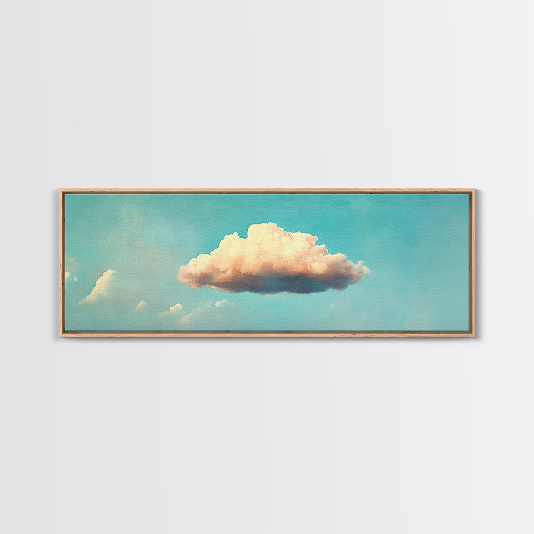 Clouds Wall Art - Living Room Canvas Print - Cloud Decor - Cloudy Sky - Signs For Home / Extra Large Wall Art / Large Horizontal Art