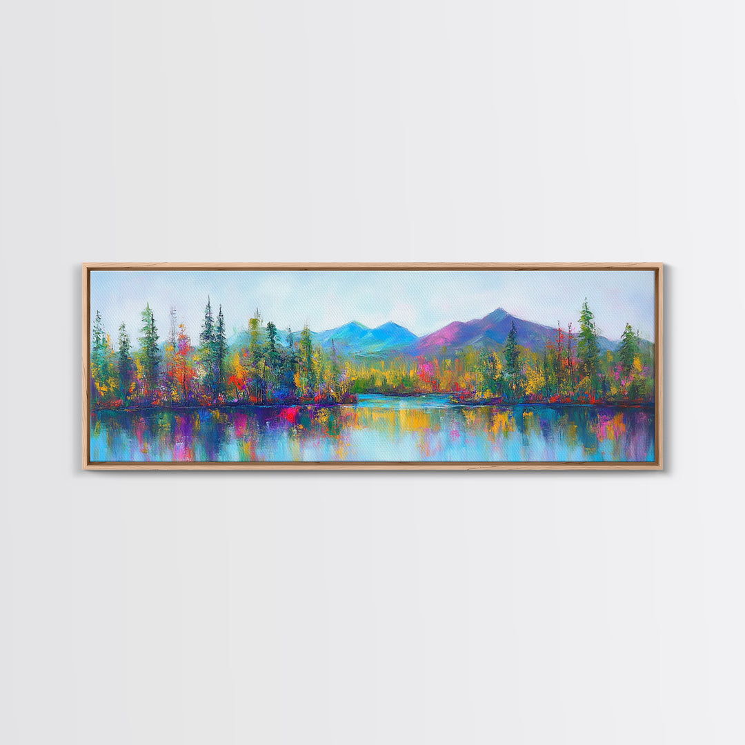 Abstract Landscape Painting Print, Panoramic, Surreal Art, Oversized Wide / Horizontal Fantasy Wall Art