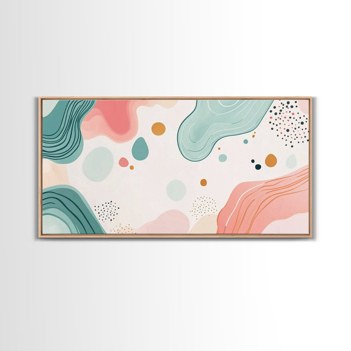 Abstract Retro Style 90s Inspired Wall Art, Modern Art on White Background
