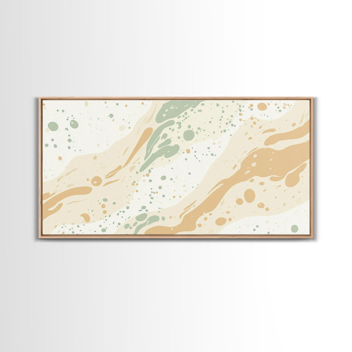 Brush Strokes - Canvas Print - Midcentury Modern Wall Art - Wood Framed Art - Home Decor - Cute Modern Art