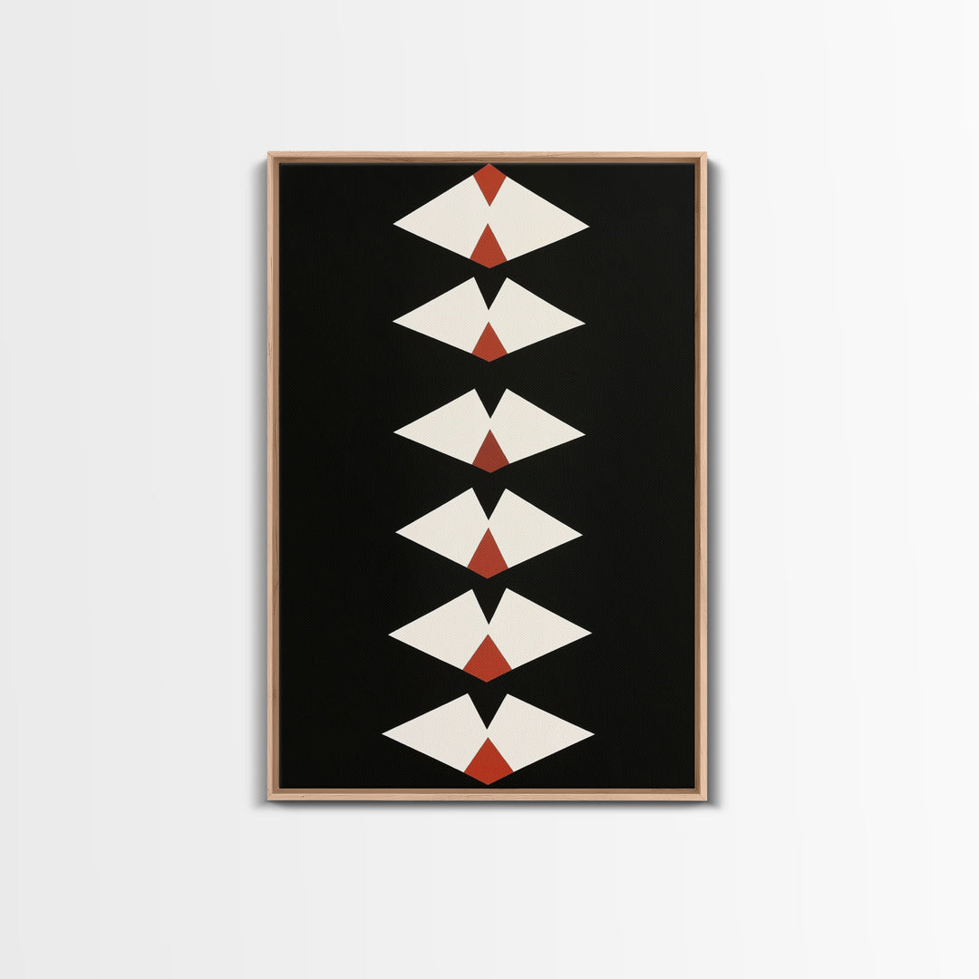 Retro Mid-Century Modern Diamond Art Canvas Print, MCM Style Home Decor