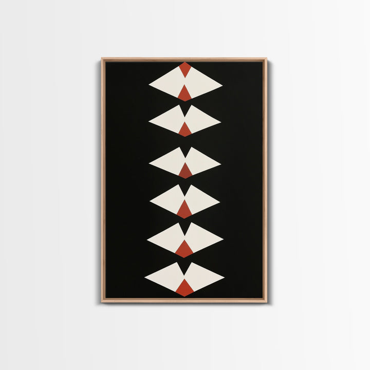 Retro Mid-Century Modern Diamond Art Canvas Print, MCM Style Home Decor