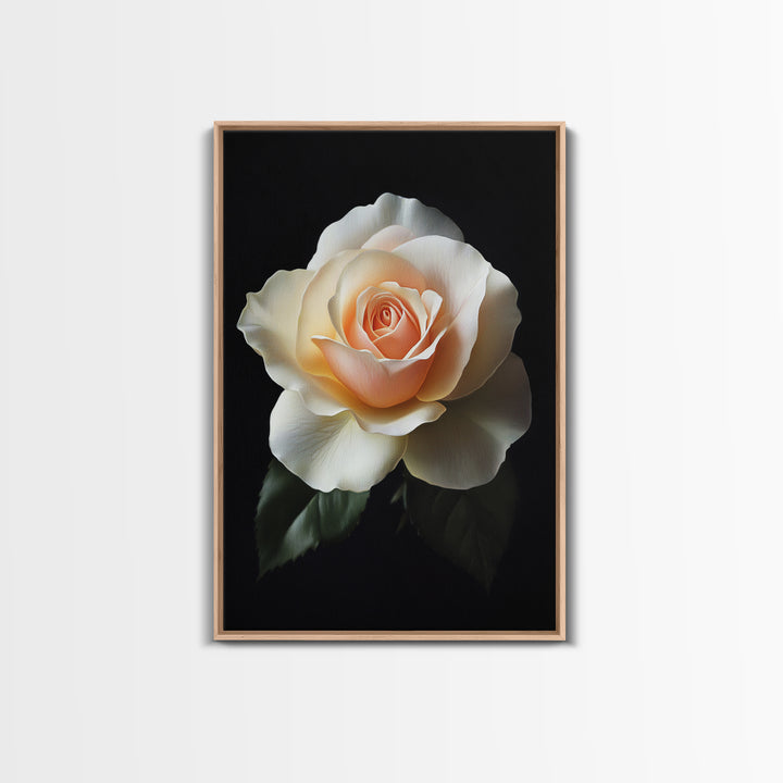 A white Rose Canvas Print, Floral Print, Floral Decor, Flower Painting, Rose Wall Art, Rose Painting, Cute Preppy Home Decor, French Country Art