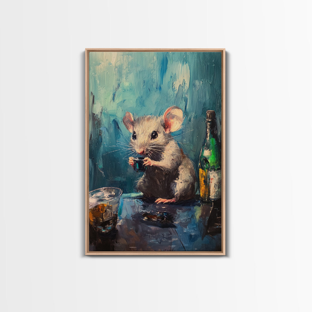 This Rat Has a Problem! Framed Canvas Print