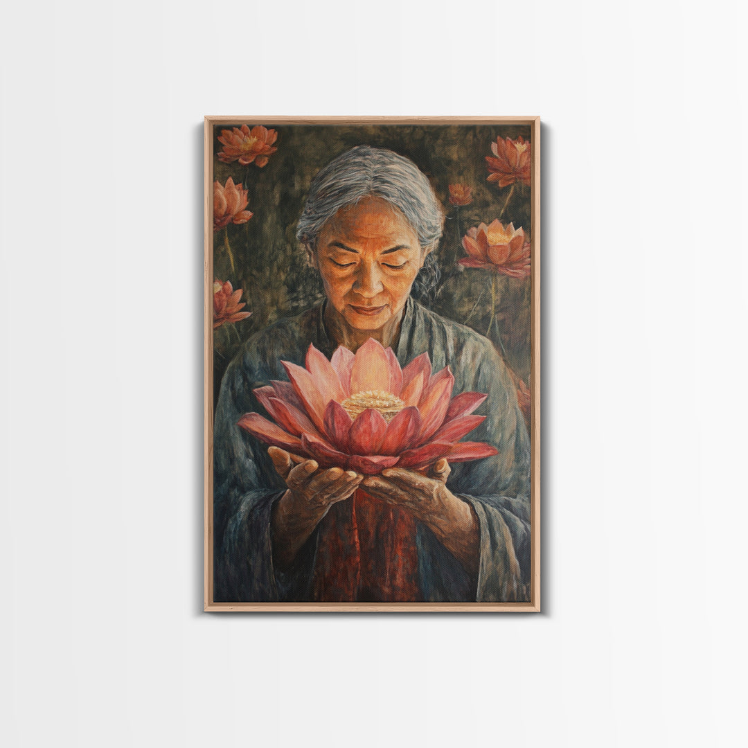 Bahai Wall Art Framed Canvas Print, Retro Abstract Wall Art, Living Room Decor