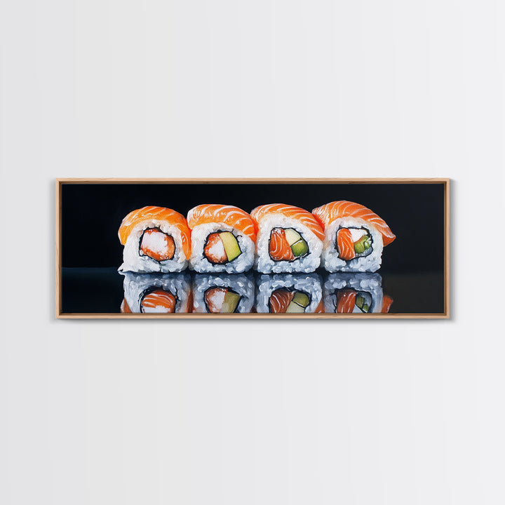 Kitchen Wall Art Home Decor, Dining Room Art, Painting of Sushi Canvas Print, Modern Art, Eclectic Kitchen Decor, Modern Kitchen