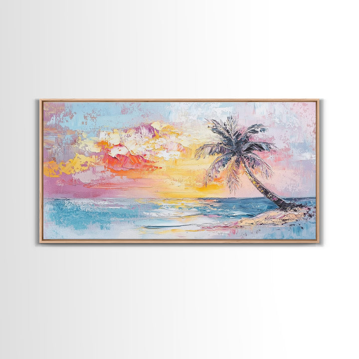 Nautical Seascapes Oil Painting Canvas Print, Nautical Landscape Painting, Beach house or Lake house art, Above Sofa Art, Sunset Painting