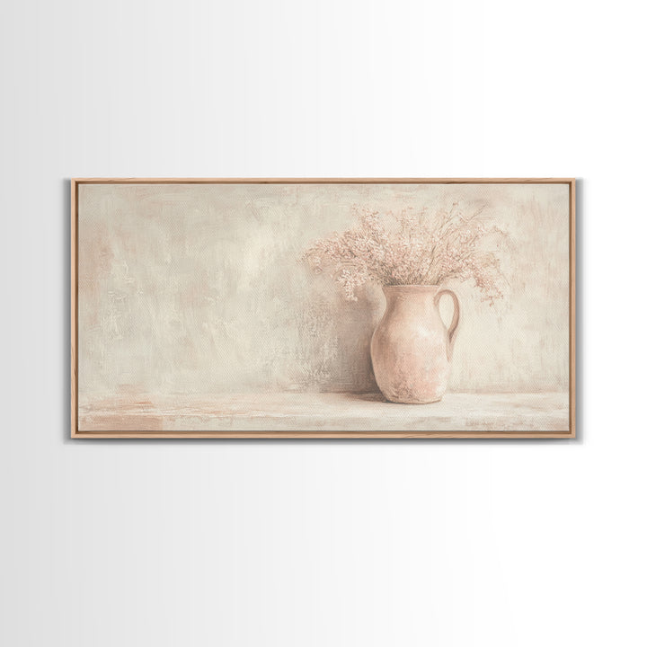 Cute Boho Wall Art For Kitchen or Dining Room, Oil Painting Of a Flower Pot, Cute Decor Idea, Cute Wall Art, Gift For Her