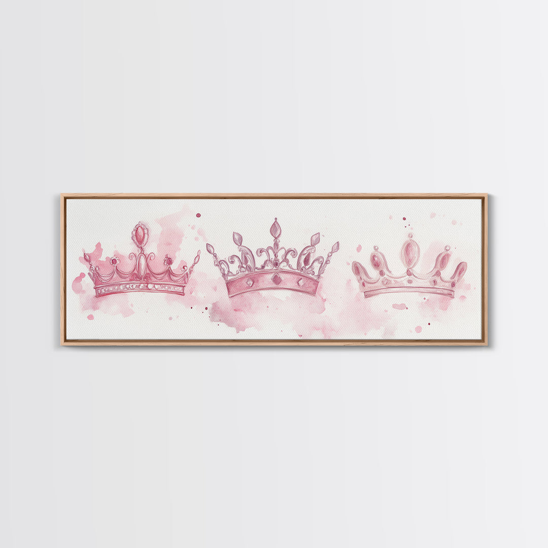 Crown Jewels Canvas Print Victorian Art Nouveau Print Pink Wall Art Bedroom Decor Light Pink Wall Art Feminine Glam Decor Gift