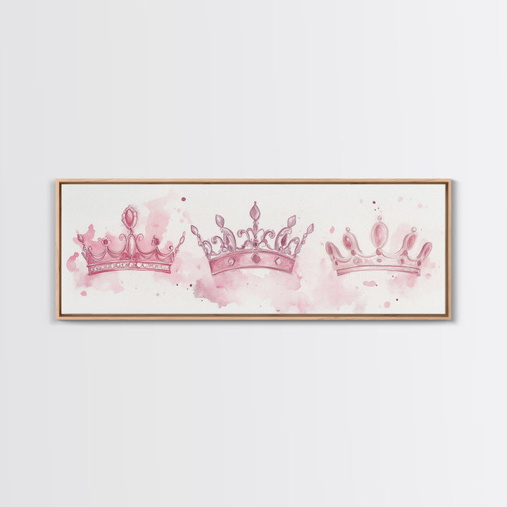 Crown Jewels Canvas Print Victorian Art Nouveau Print Pink Wall Art Bedroom Decor Light Pink Wall Art Feminine Glam Decor Gift