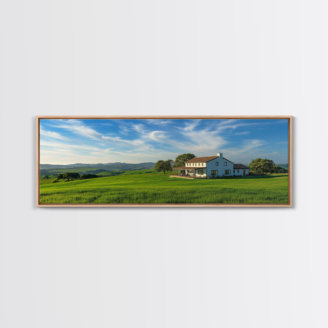Green Lili English Countryside Rolling Hills Framed Print