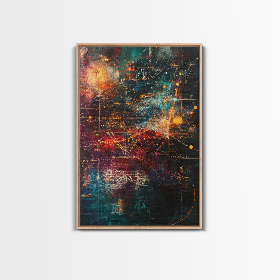 Cosmic Science Canvas Print Abstract Scientific Artwork Universe Wall Art Therapy Art Modern Space Decor Astronomy Lover Gift