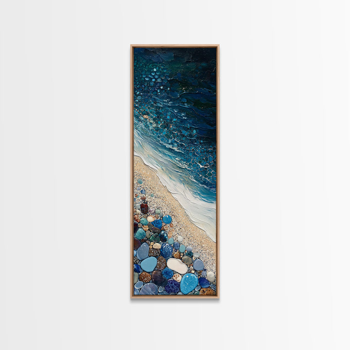 Mystical Torch, phoenix metal art, wabi sabi art, framed canvas, Ozymandias art, dark romance painting, blue and green wall art