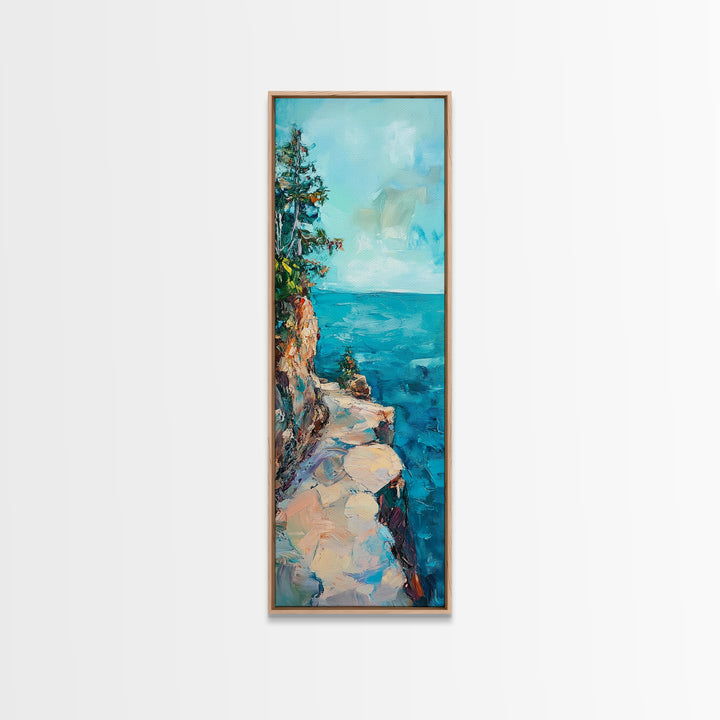 Lake Tahoe Art, Pine Tree Art, Nature Landscape, Above Sofa Art, Rustic Wall Art, Canvas Print, Living Room Art, Gift Idea