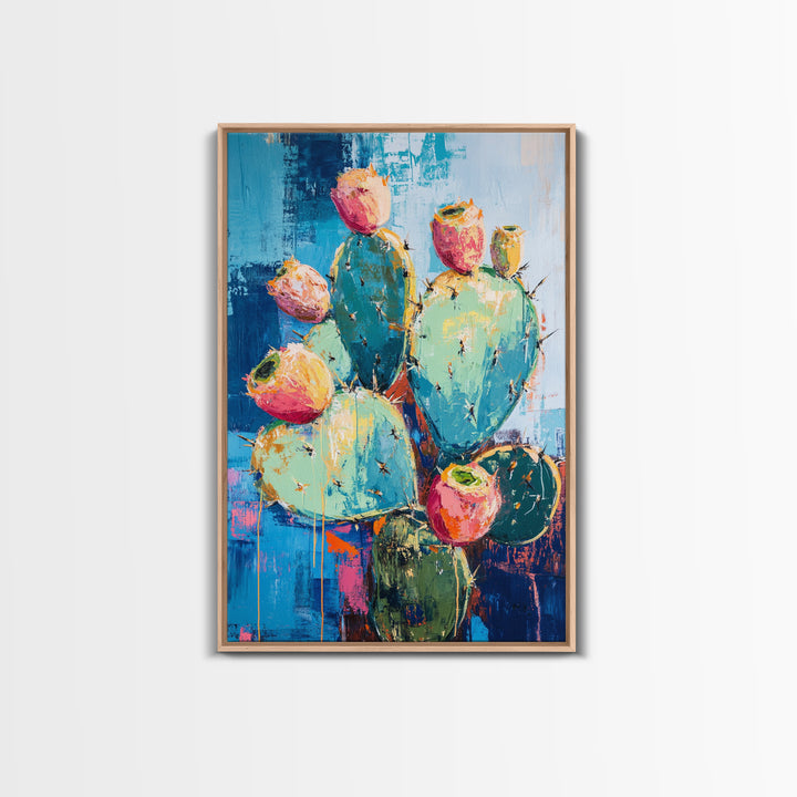 Agave Painting, southwest wall art, boho art, desert landscape, cactus painting, rustic decor, framed canvas print, bold home decor