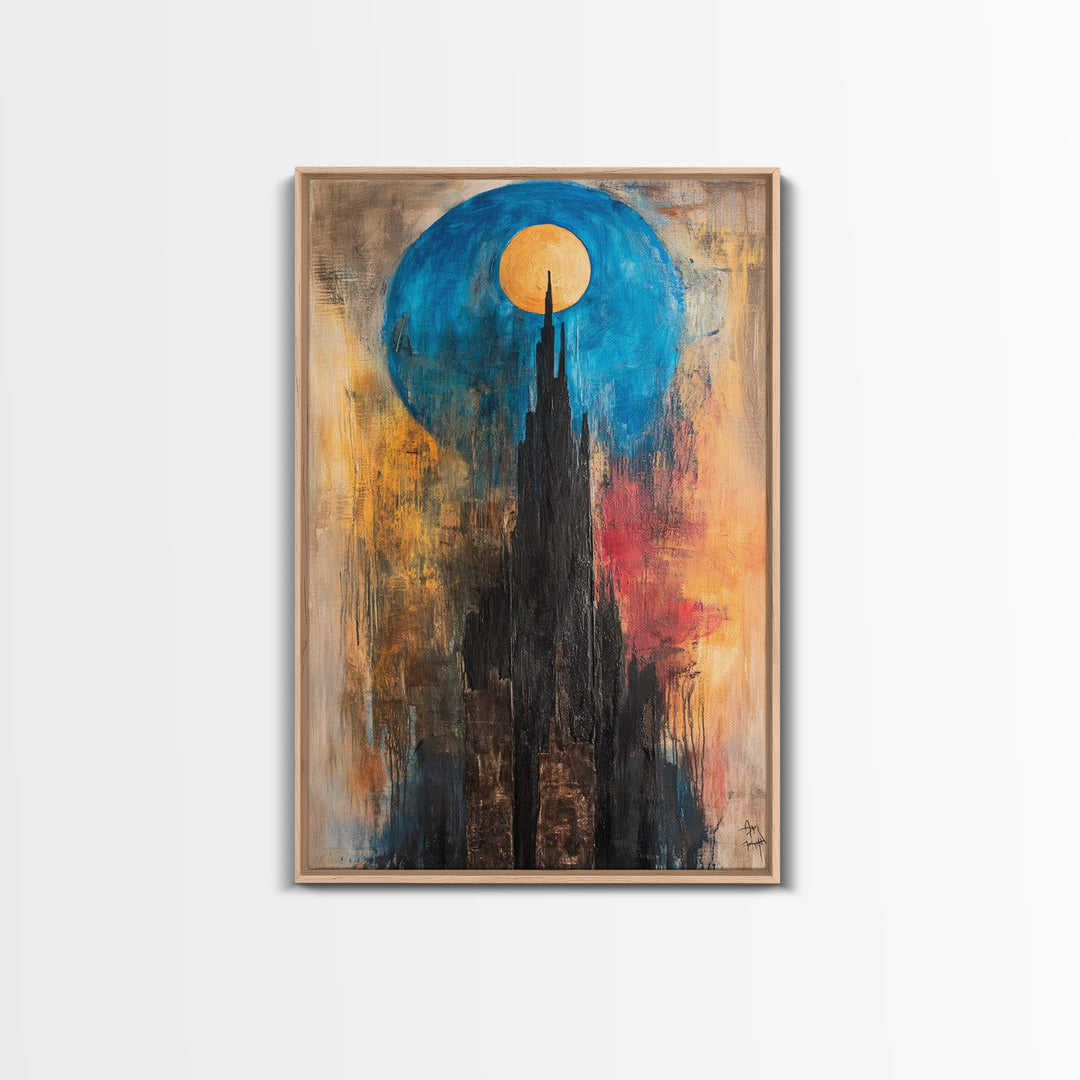 Dark Tower, Ozymandias Art, Moody Art, Dark Angels Wall Art, Gothic Wall Art, Canvas Print, Gift Idea, Above Couch Art