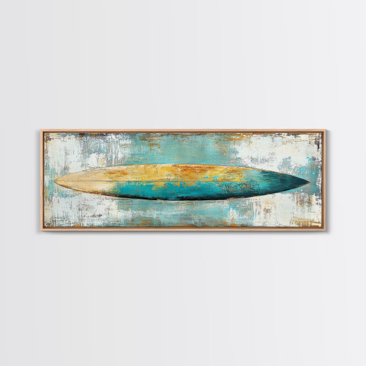 Surfboard Art, Beach Decor, Coastal Wall Art, Surfboard Painting, Beach Art, Bedroom Wall Art, Canvas Print, Framed Canvas Print