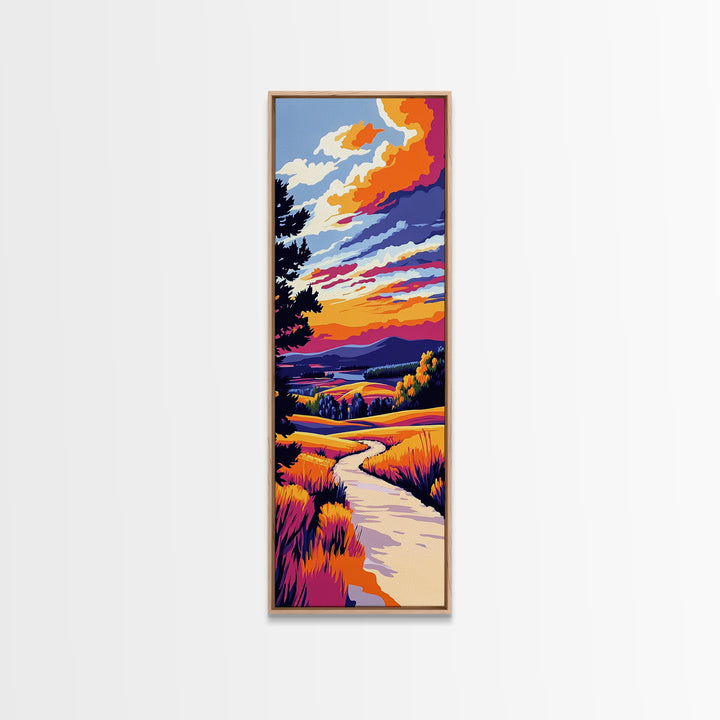 Nature Trail, Autumn Glow, Scenic Art, Canvas Print, Cozy Home Wall Art, Rustic Decor, Fall Landscape, Gift Idea