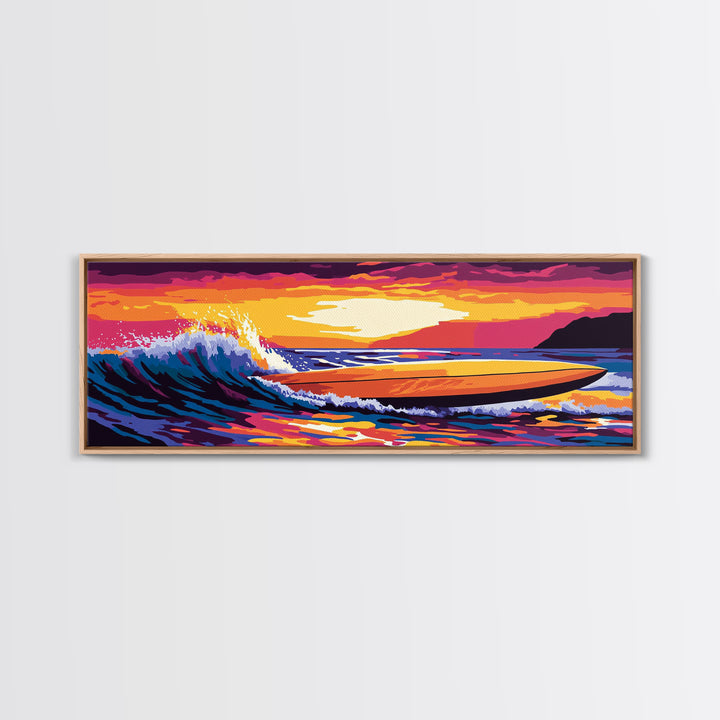 Ocean Adventure, Speedboat Waves, Adrenaline Art, Framed Canvas Print, Nautical Wall Decor, Sports Enthusiast Gift, Living Room Artwork