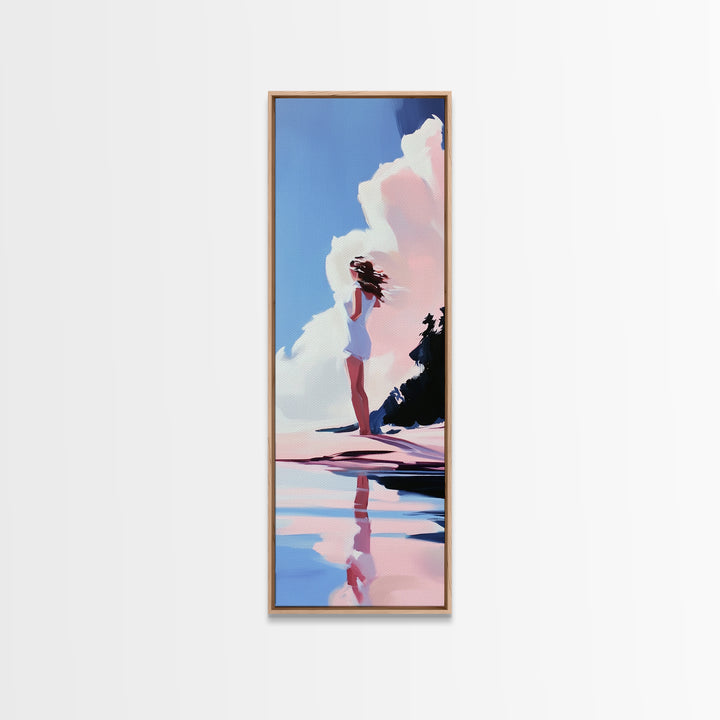 Beach Sunset, Coastal Art, Abstract Seascape, Modern Ocean, Canvas Print, Minimalist Art, Living Room Wall Art, Nautical Decor