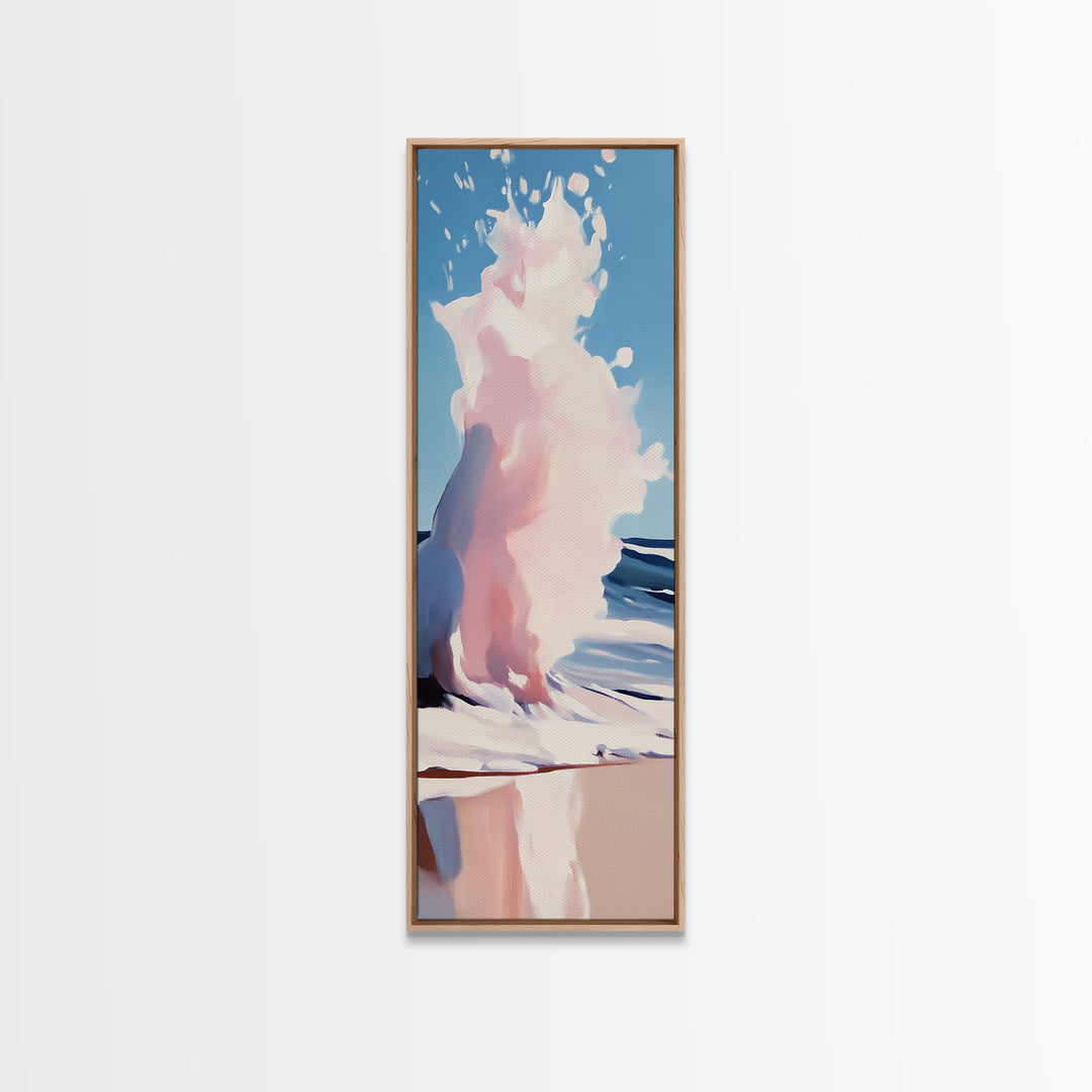 Ocean Wave, Abstract Seascape Art, Coastal Print, Beach House Wall Decor, Ocean Painting, Minimalist Aesthetic, Canvas Print