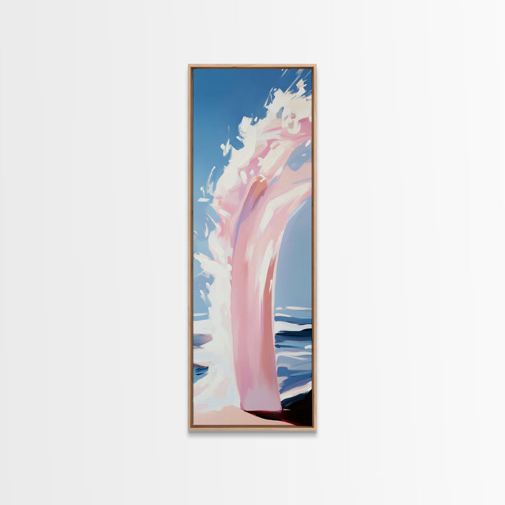 Ocean Wave Painting, Coastal Wall Art, Beach House Decor, Abstract Seascape, Nautical Art, Modern Living Room, Framed Canvas Print