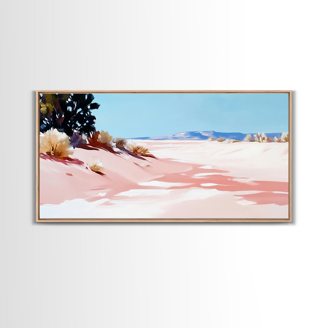 Desert Path, Serene Landscape, Southwest Art, Minimalist Nature Print, Living Room Wall Art, Earthy Aesthetic, Canvas Print, Home Decor