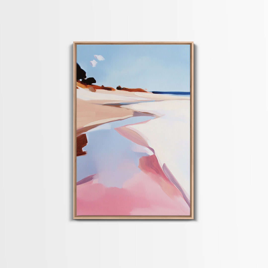 Beach Serenity, Coastal Art, Abstract Seascape, Modern Home Decor, Minimalist Ocean, Canvas Print, Living Room Wall Art, Beach House