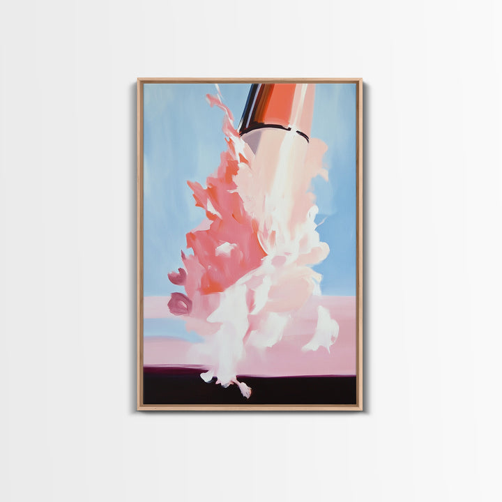 Cosmic Blast, Space Art, Sci-Fi Painting, Framed Canvas Print, Futuristic Wall Art, Modern Home Decor, Space Exploration Artwork