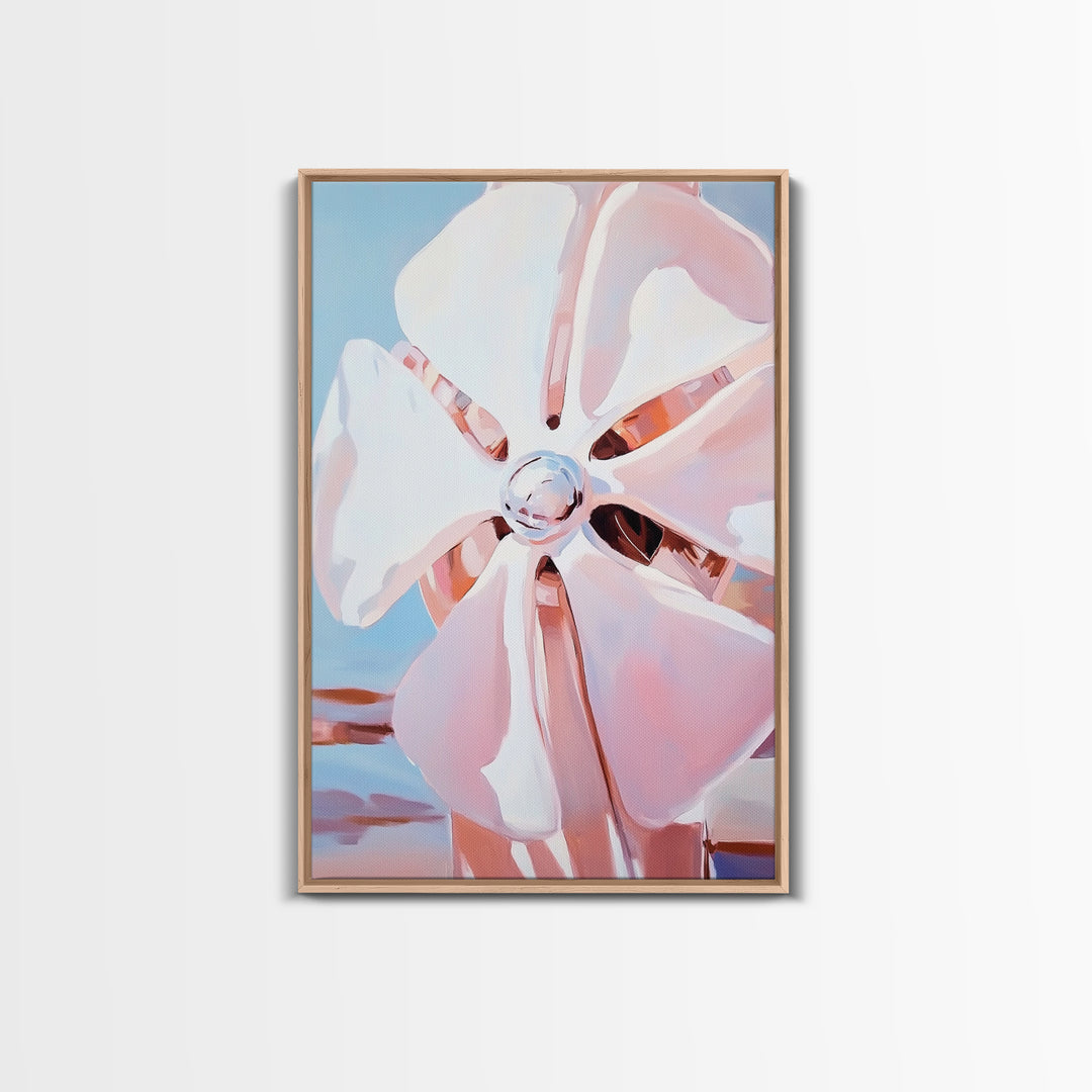 Boat Propeller, Maritime Art, Nautical Decor, Framed Canvas Print, Industrial Aesthetic, Modern Wall Art, Minimalist Home Decor