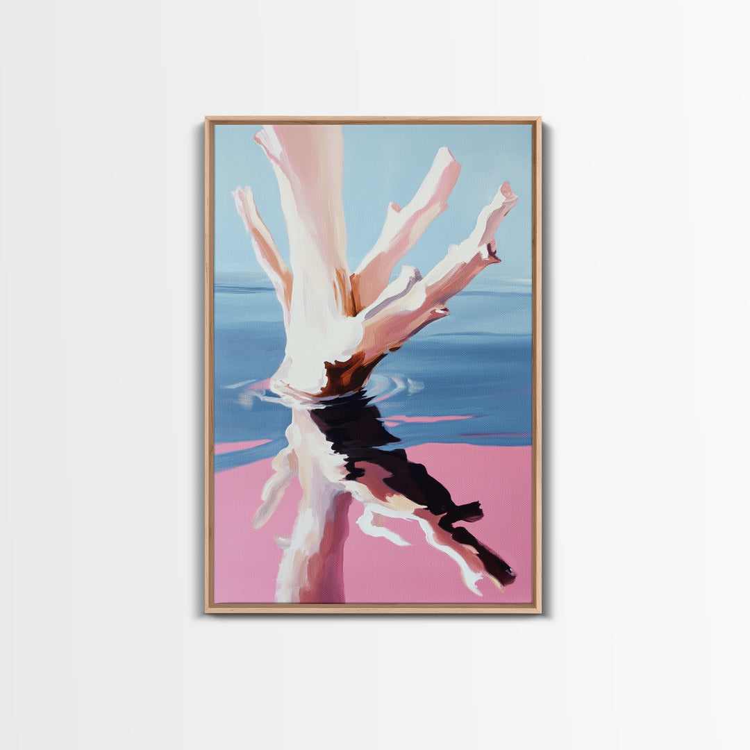 Abstract, Ocean Reflection, Coastal Art, Canvas Print, Modern Beach Wall Art, Minimalist Decor, Water Painting, Living Room Wall Art