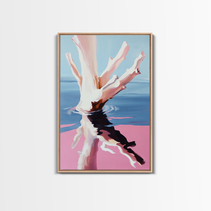 Abstract, Ocean Reflection, Coastal Art, Canvas Print, Modern Beach Wall Art, Minimalist Decor, Water Painting, Living Room Wall Art