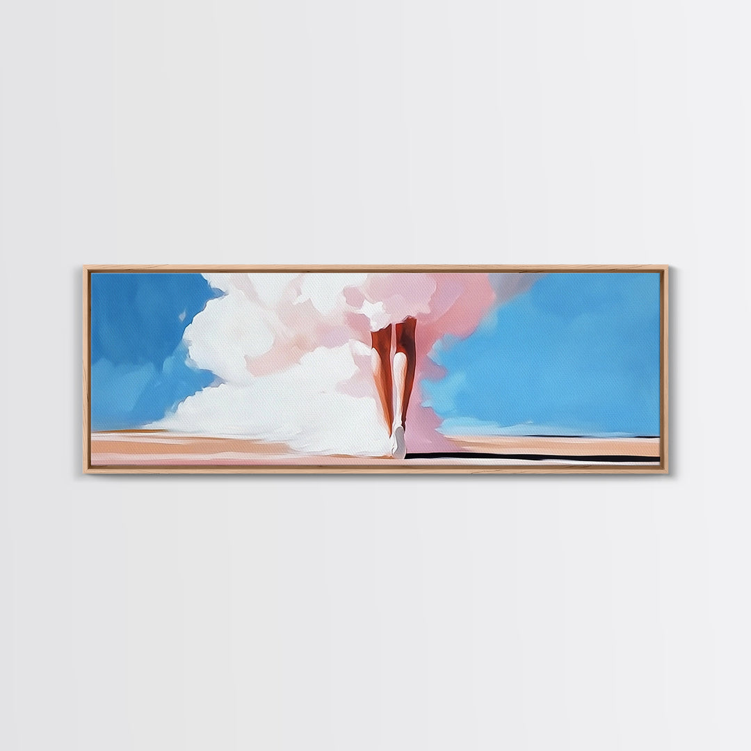 Dreamy Clouds, Surreal Art, Fantasy Landscape, Ethereal Sky, Canvas Print, Bedroom Wall Art, Pastel Minimalist Home Decor