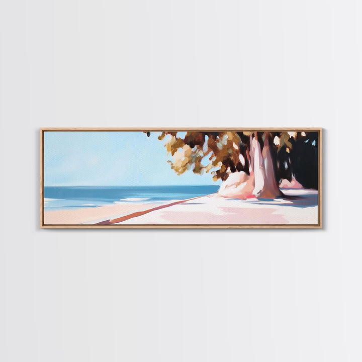Beach Horizon, Coastal Escape, Tranquil Ocean Art, Seaside Aesthetic, Relaxing Home Decor, Bohemian Summer Vibes, Canvas Print