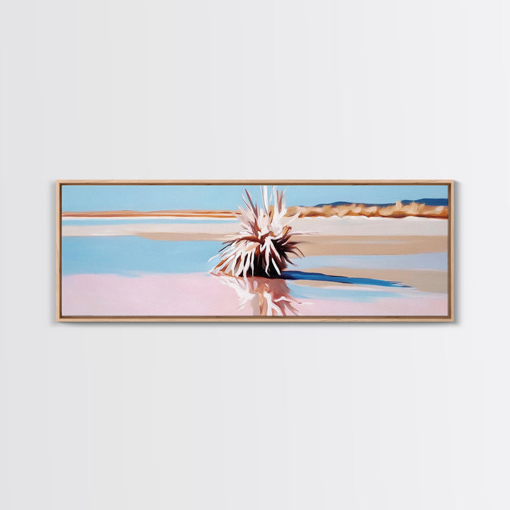 Desert Plant, southwestern wall art, arid landscape print, nature-inspired home decor, framed canvas print, boho aesthetic