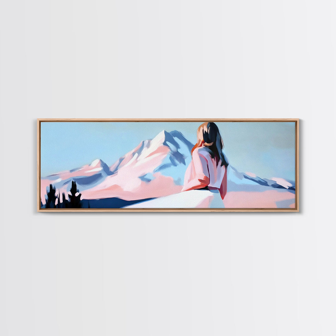 Serene Waters, Abstract Beach, Coastal Vibes, Soft Pastels, Canvas Print, Minimalist Art, Bedroom Wall Art, Contemporary Seascape