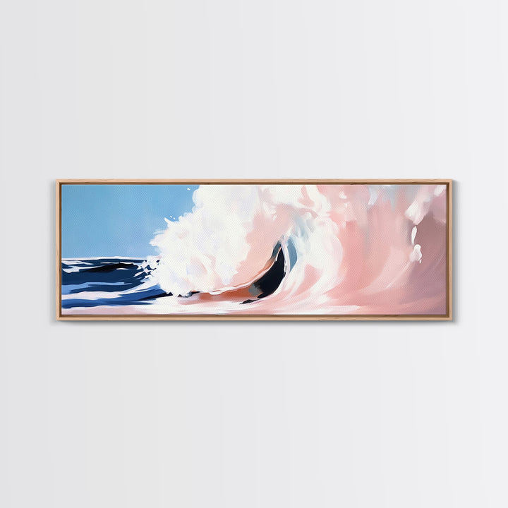 Rolling Wave, Ocean Motion, Coastal Energy, Surf Aesthetic, Canvas Print, Modern Beach Art, Living Room Wall Art, Nautical Decor