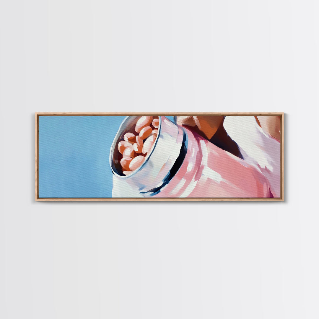 Coffee Beans Painting, Kitchen Wall Art, Warm Aesthetic Print, Coffeehouse Decor, Large Canvas Print, Modern Minimalist Art, Cafe Decor