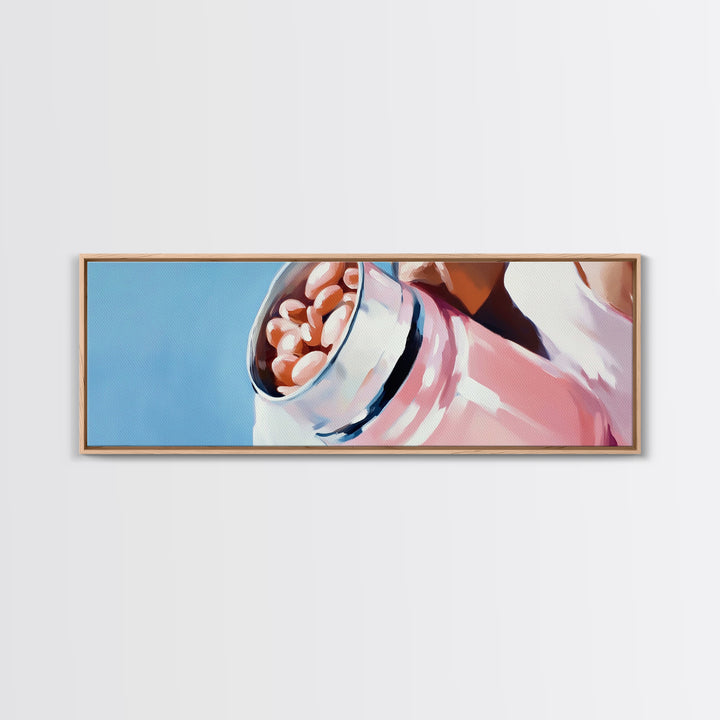 Coffee Beans Painting, Kitchen Wall Art, Warm Aesthetic Print, Coffeehouse Decor, Large Canvas Print, Modern Minimalist Art, Cafe Decor