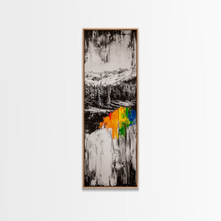 Autumn Hills, Colorful Fall Landscape, Rustic Cabin Art, Modern Impressionist, Vibrant Nature Scene, Canvas Print