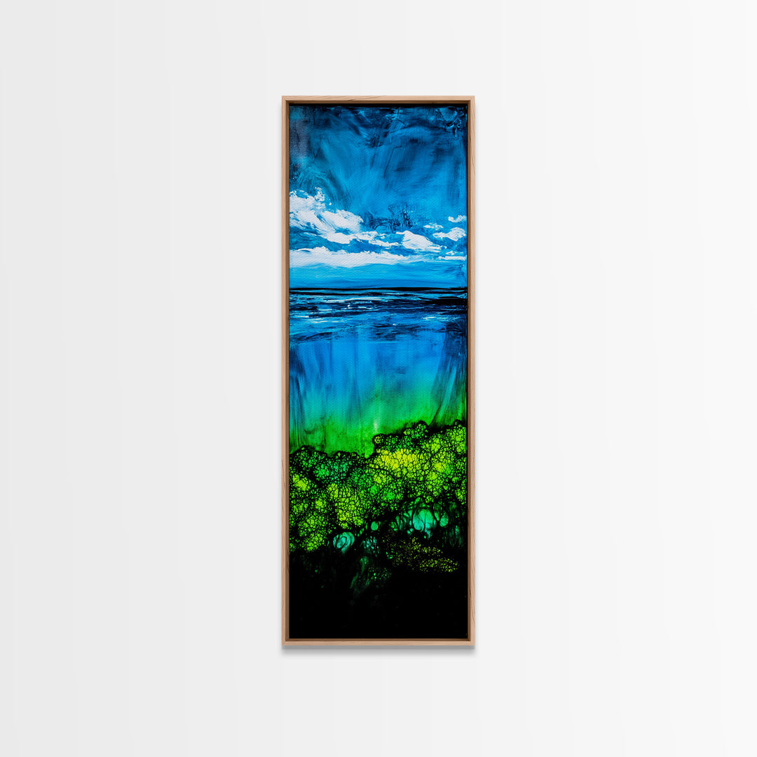 Ocean View, Tropical Water Scene, Coastal Home Art, Blue Green Landscape, Relaxing Beach Aesthetic, Tranquil Home, Canvas Print