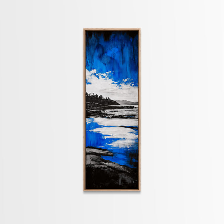 Coastal Serenity, Blue Ocean, Seascape, Canvas Print, Beach House Decor, Modern Wall Art, Minimalist Art, Living Room Wall Art