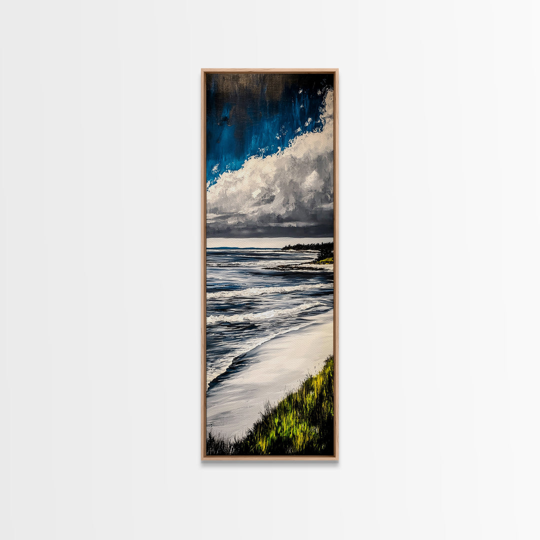 Coastal Blue, Canvas Print, Ocean Painting, Beach House Wall Art, Modern Seascape, Nautical Art, Office Wall Decor, Contemporary Artwork