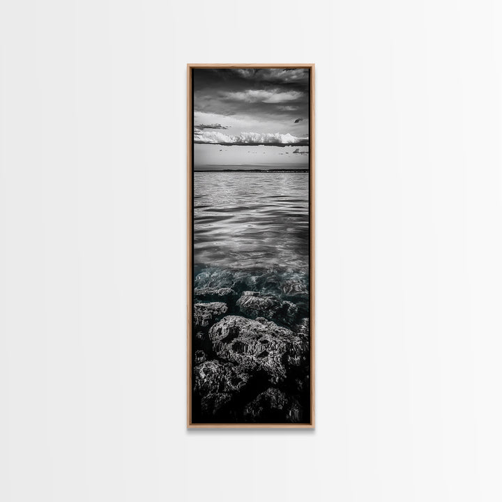 Ocean Depths, Coastal Art, Black and White Photography, Canvas Print, Beach Wall Art, Nautical Decor, Ocean Print, Modern Home Decor