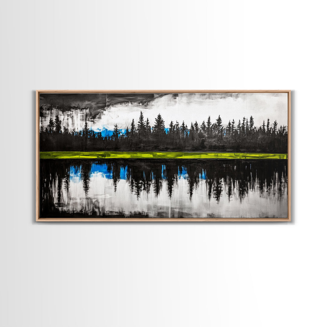 Lake Reflection, Forest Landscape, Tranquil Wall Art, Canvas Print, Nature Lover Gift, Bedroom Wall Art, Zen Home Decor