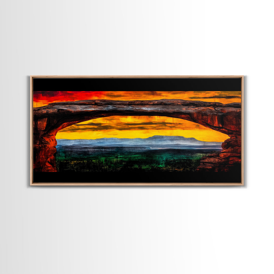 Desert Arch, Southwest Landscape, National Park Painting, Sunset Wall Art, Western Home Decor, Grand Canyon Art, Canvas Print
