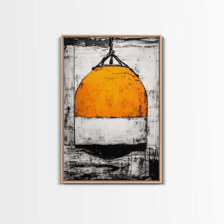 Nautical, Lobster Buoy, Coastal Wall Art, Canvas Print, Maritime Decor, Beach House Art, Ocean Aesthetic, Rustic Nautical Home